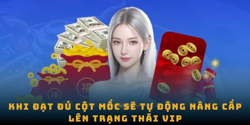 Khi đạt đủ cột mốc sẽ tự động nâng cấp lên trạng thái VIP